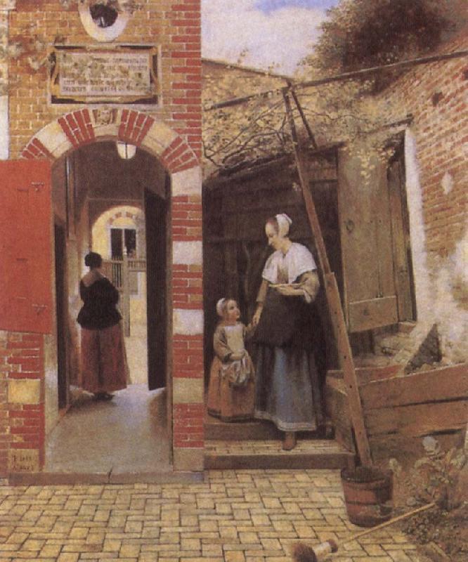 Pieter de Hooch The Countyard of a House in Delf oil painting image